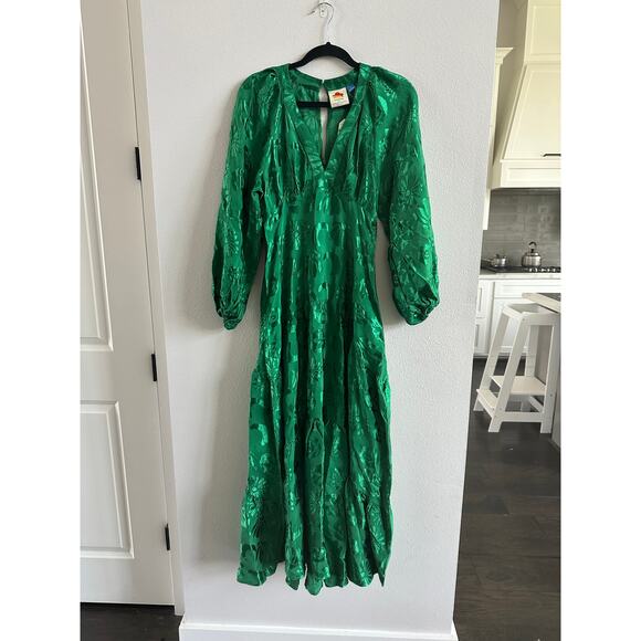 spring floral long dresses Floral Print Elegant Short Sleeve Split Dress YellowFlower / L